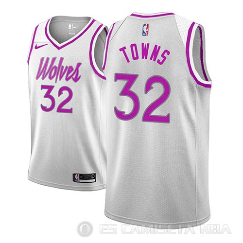 Camiseta Karl Anthony Towns #32 Minnesota Timberwolves Earned 2018-19 Gris - Haga un click en la imagen para cerrar